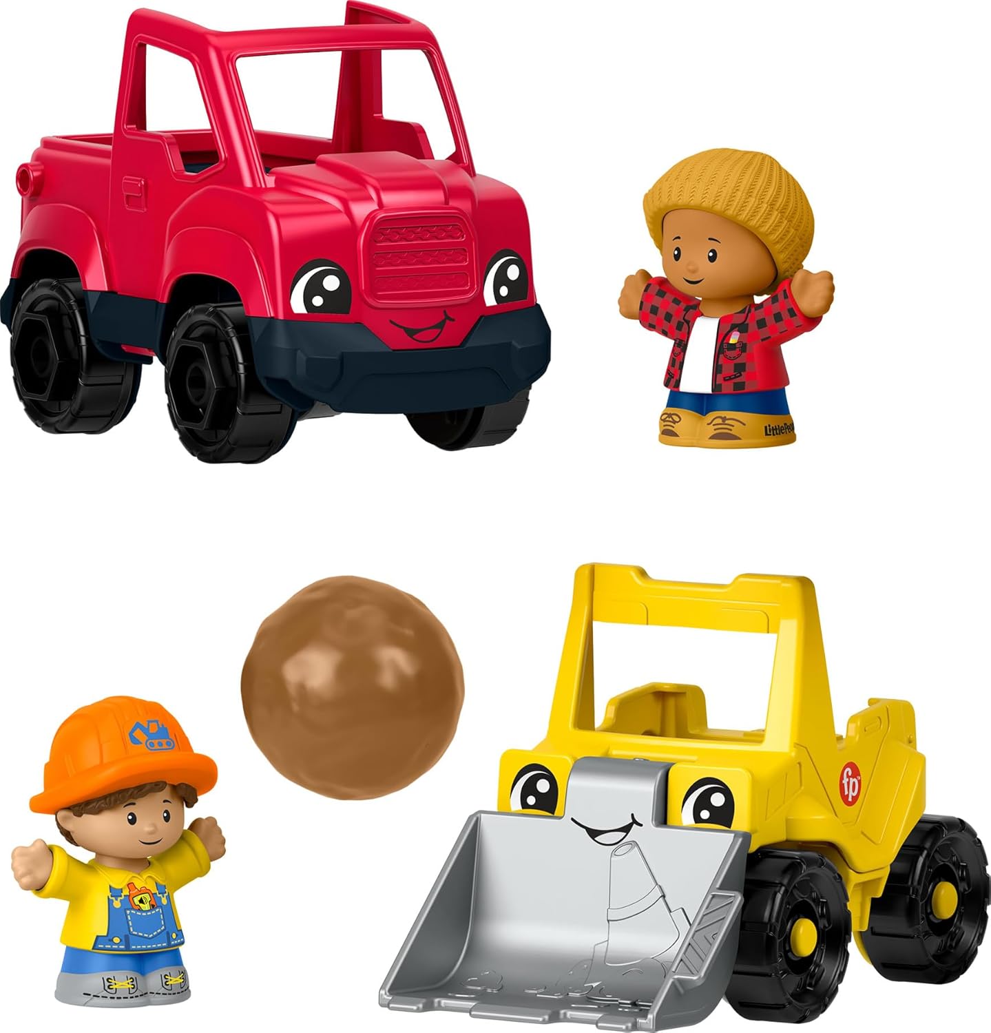 Little People Toddler Toys, Work Around Town 5-Piece Vehicle & Figure Set for Pretend Play Kids Ages 1+ Years