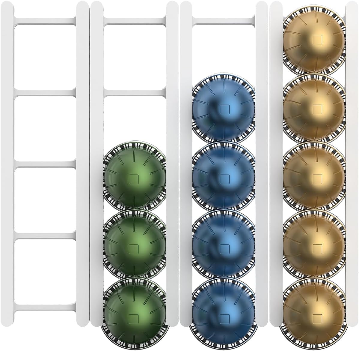Coffee Pod Organizer Coffee Pods Storage Organizer Rack Wall | 20-Grid No Drilling Household Stand Rack Kitchen Accessories for Countertops Home Indoor Cabinet Doors