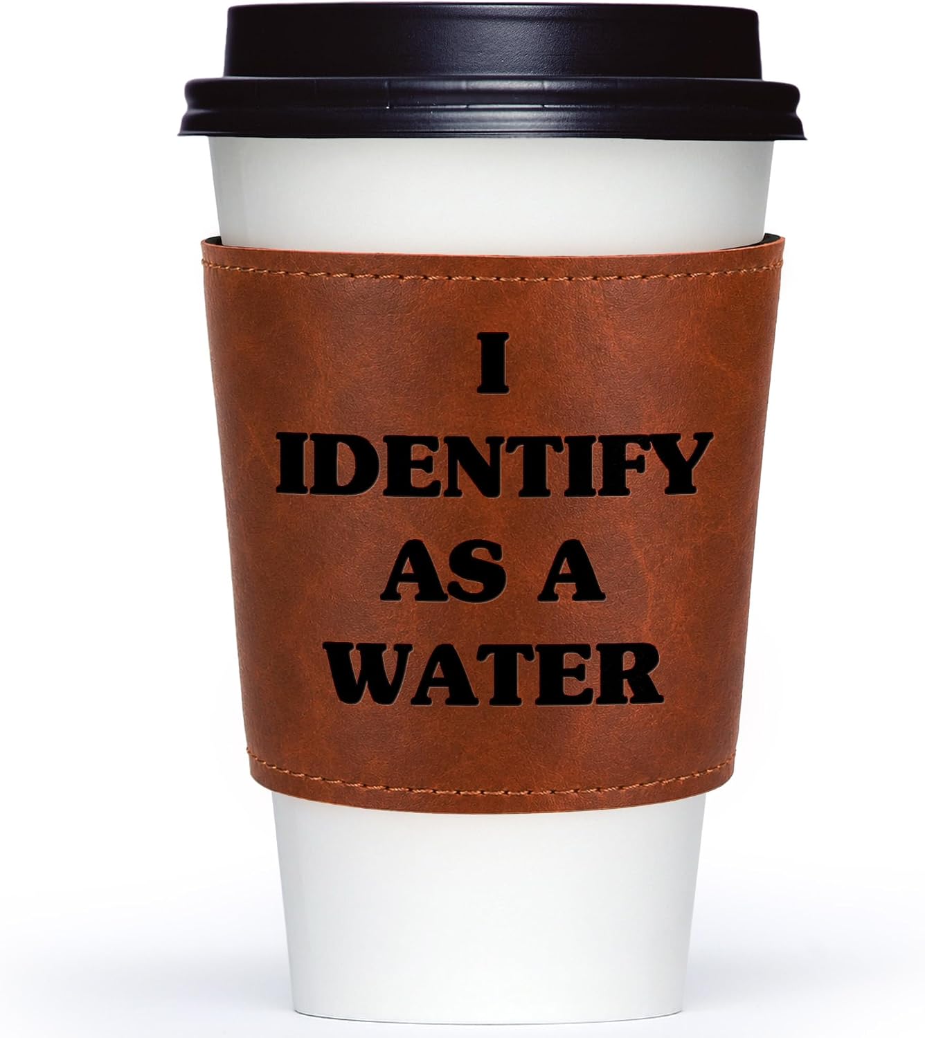 Cool Dad Birthday Gifts for Him Men Boyfriend Anniversary Christmas | Practical White Elephant Gifts for Adults or Brother, Stocking Stuffers for Women Men, Leather Cup Sleeve, Cup Not Included