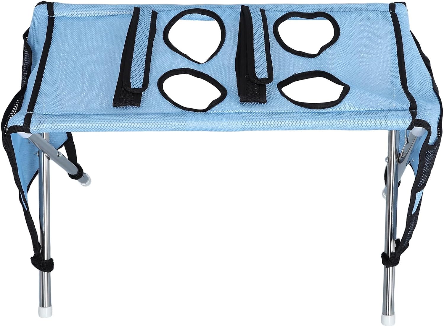 Kichvoe Foldable Pet Grooming Hammock for Small Dogs and Cats, Stainless Steel Support Stand with Gentle Joint Support for Nail Trimming, Bathing & Care, Blue