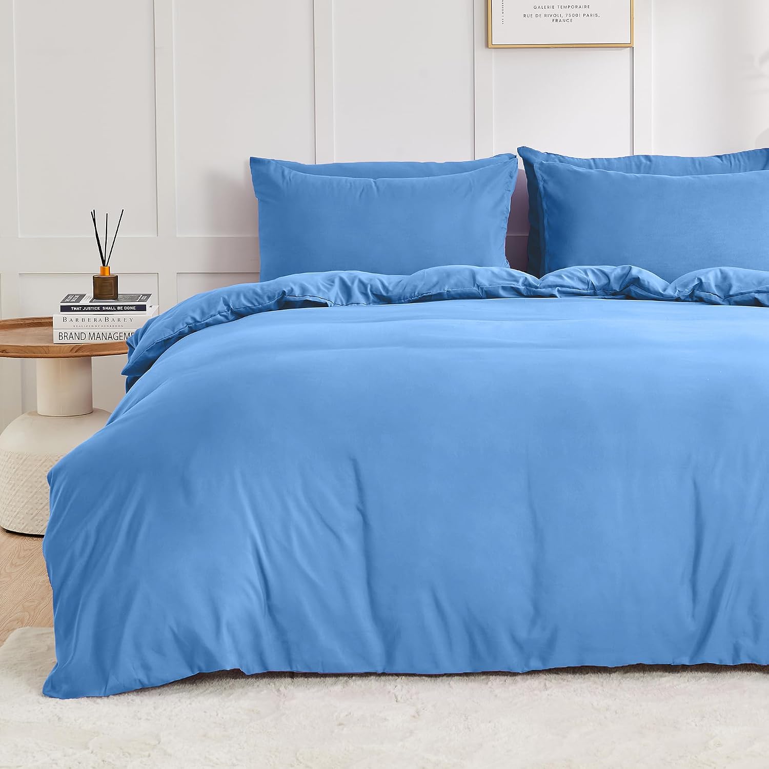 LINENOVA Hotel-Quality Quilt Cover Set Single, Ocean | 1 Duvet Cover and 1 Pillowcase, Premium 2000TC Ultra-Soft Brushed Microfibre, Breathable, All-Season Comfort, Easy Care