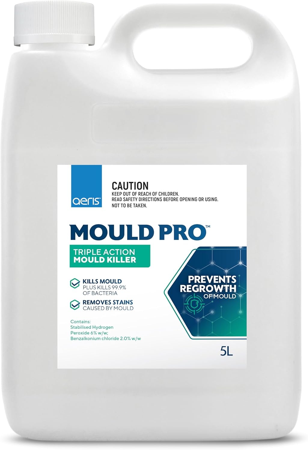 MOULD PRO 5L| Mould Remover for Home, Bathroom, Kitchen. Eliminates Mildew, Bacteria & Musty Odours Caused By Mould, Safe on Surfaces, Fast-Acting Formula for Cleaner Air & Healthier Living