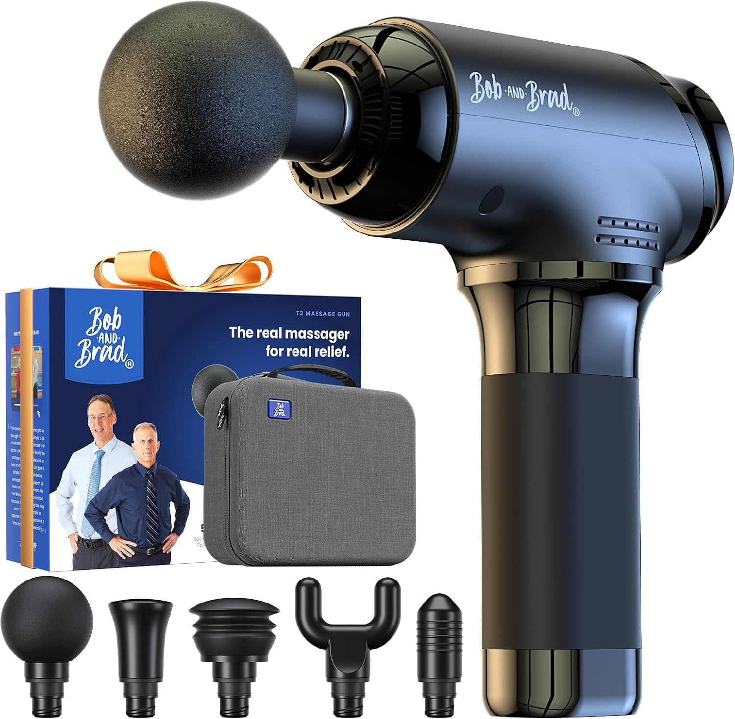 BOB AND BRAD T2 Massage Gun, Percussion Muscle Massage Gun Deep Tissue with 10MM Amplitude, Upgraded 4000 mAh Battery Handheld Electric Massager for Athletes Pain Relief, Gifts for Men Women