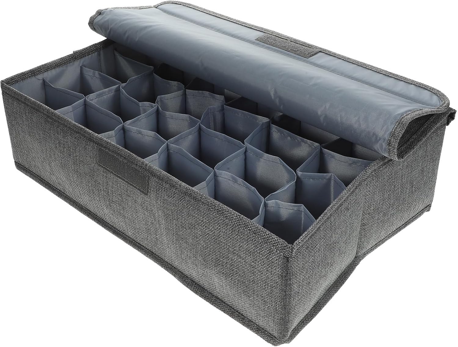 Foldable Underwear Drawer Organizer Made of Cotton and Linen Cloth with 30 Compartments, Practical Storage Box for Socks and Ties in Drawers or Closets, Keeps Items Clean and Neat