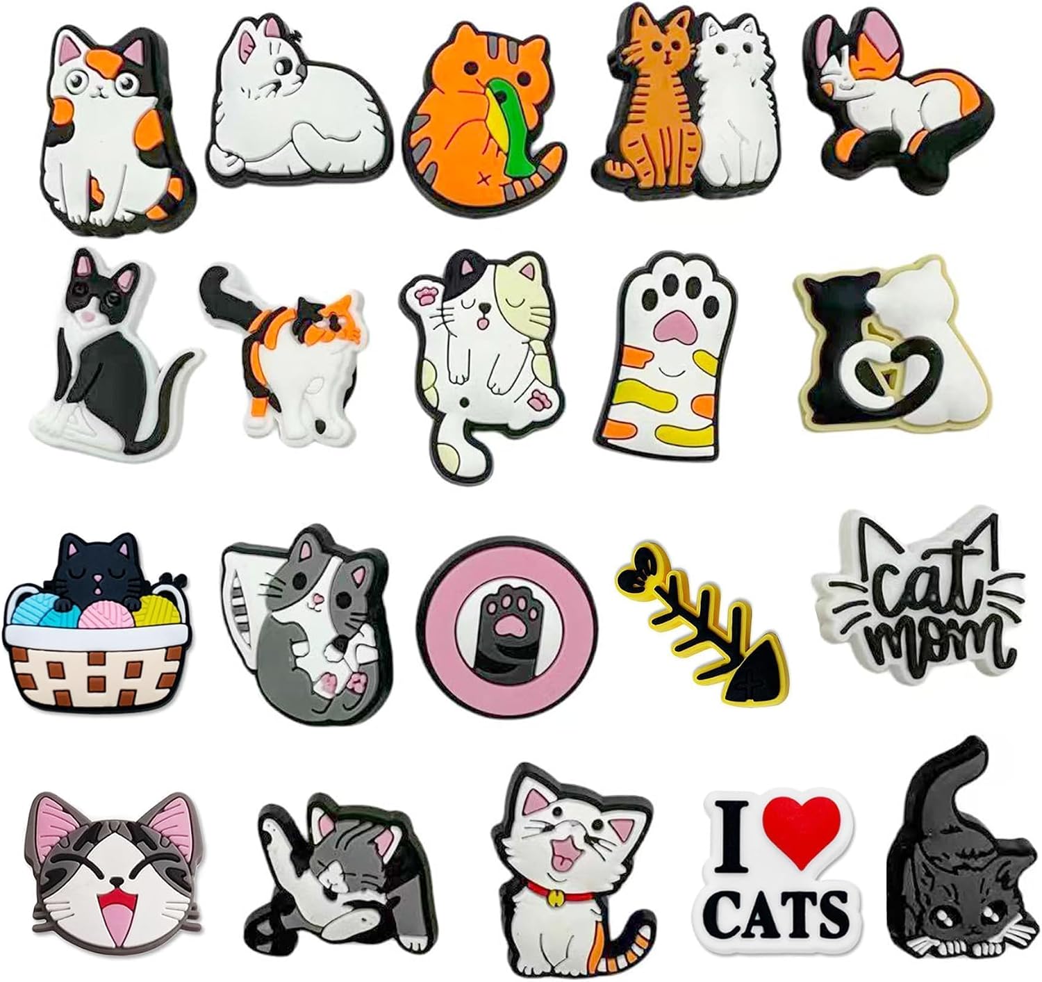 Shoe Charms - Sandals & Sneakers, Colorful Animal & Fun Theme Charms, Easy to Install, Durable, Perfect for Kids & Adults – Stocking Stuffers, Party Favors & Gifts