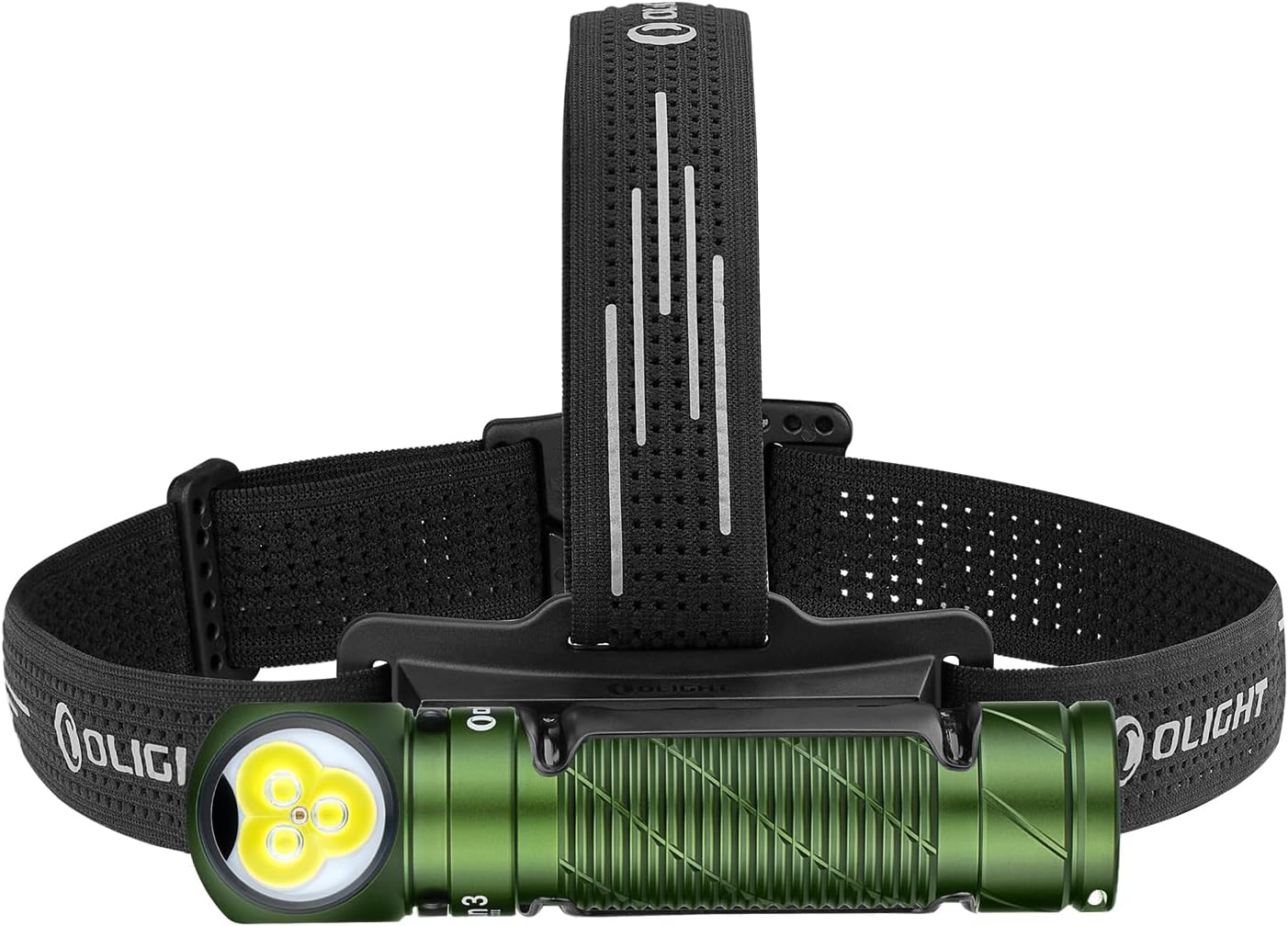 OLIGHT Perun 3 Head Torch 3000-Lumen Rechargeable EDC Headlamp (OD Green) | Multi-use, Write and Red Light, for Outdoors, Work and Repairs
