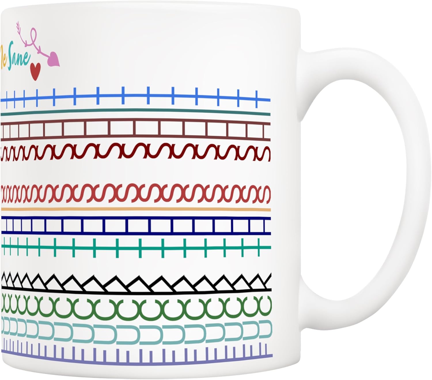 5Aup Hidden Message Ceramic Coffee Mug 11oz - Clever Reversed Design with 'You Keep Me Sane' - Perfect Sarcastic Ideal for Friends, Partners, and Humor Lovers