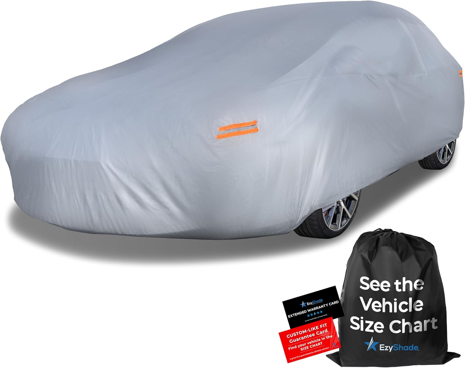 EzyShade 10-Layer Waterproof Sports Car Cover. See Vehicle Size-Chart for Accurate Fit. All Weather Full Outdoor Covers. Corvette Mustang Porsche Classic Cars. Sun Snow Rain. Size C3 (See SizeChart) | Multi-Layer Outdoor Full Exterior Covers for Automobiles. Corvette, Mustang, Porsche, Classic Cars - See Vehicle Size Chart
