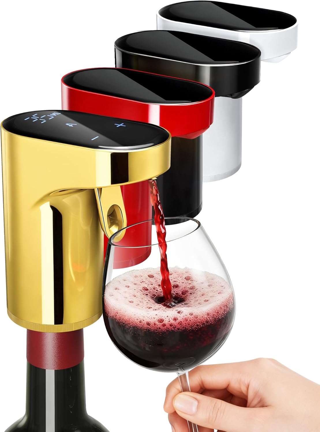Fathers Day Gift,5-in-1 Electric Wine Decanter & Smart Liquor Dispenser | Automatic Aerate in 1 Second | Pourer with 1-999ml Precision Dosing | Gift for Men | Birthday gifts| Whiskey Lovers|Gold
