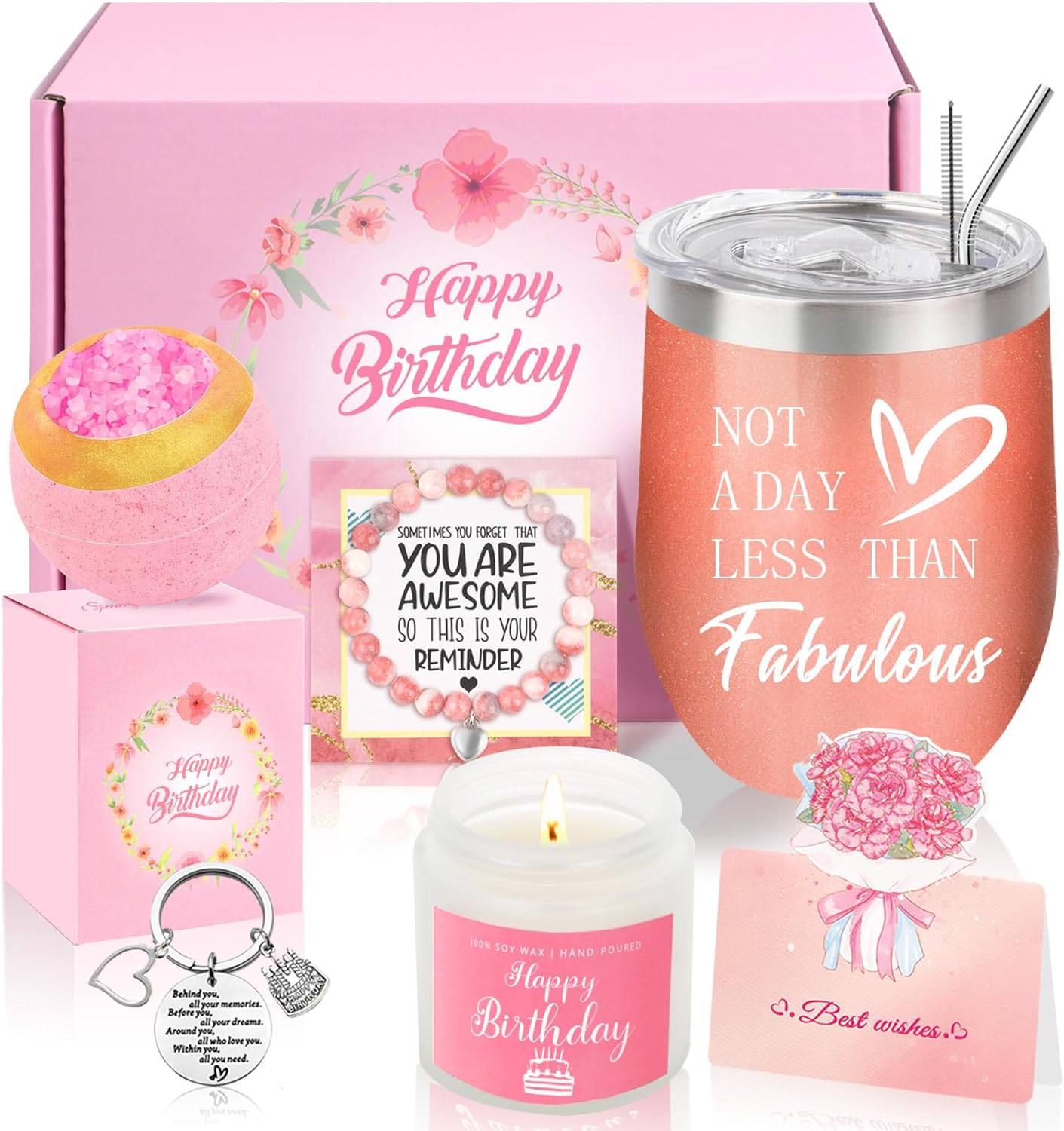 WITCOLOR Birthday Gifts for Women, Birthday Presents for Her | Unusual Birthday Hampers Pamper Gifts Box for Friends, Mum, Wife, Girls, Daughter, Sister