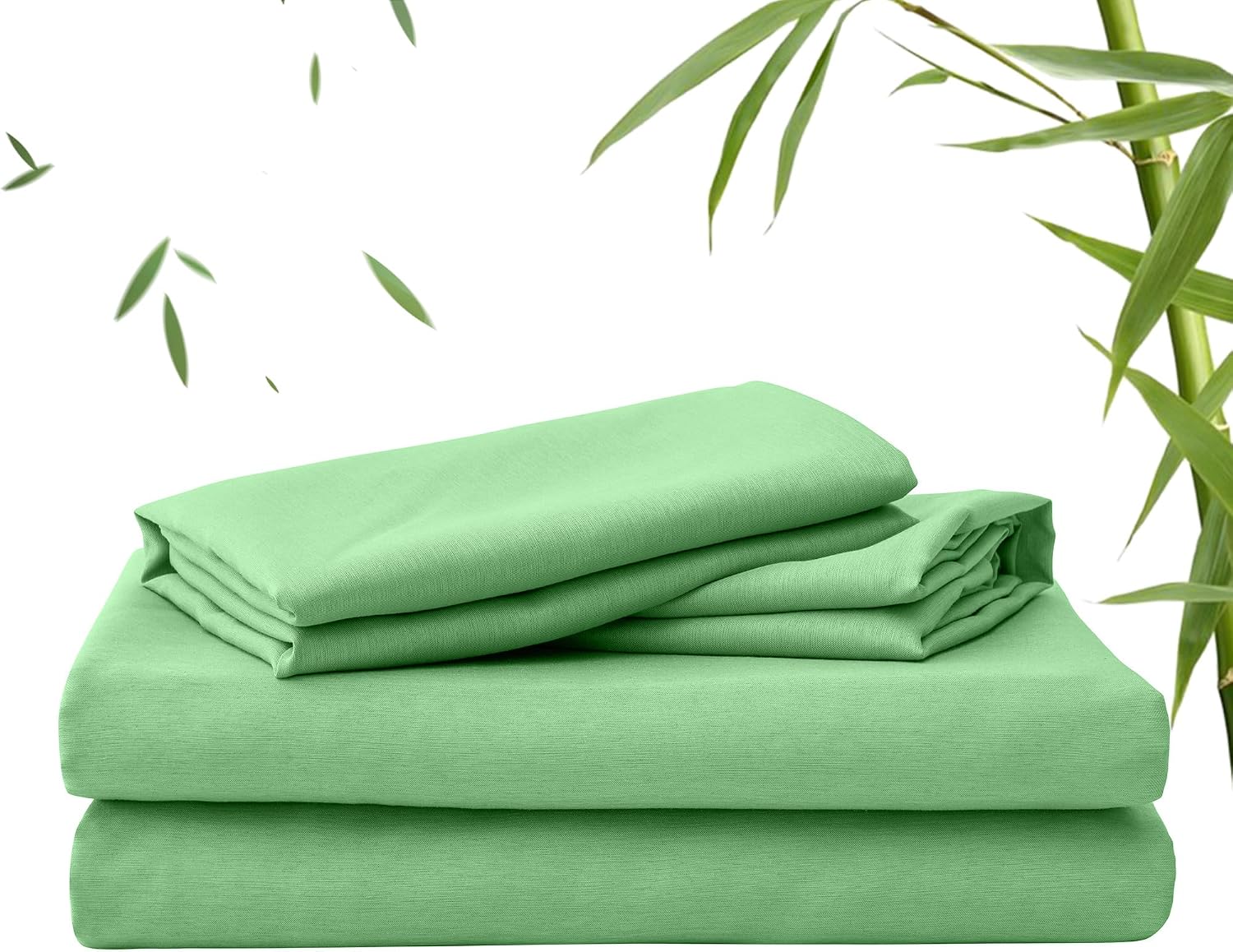 LINENOVA 2000TC Bamboo Bed Sheets King Single – Ultra Soft 3 Piece Sheet Set, Deep Pocket 40cm, Natural Breathable & Sweat-Wicking, Ideal for Hot Sleepers (Avocado)