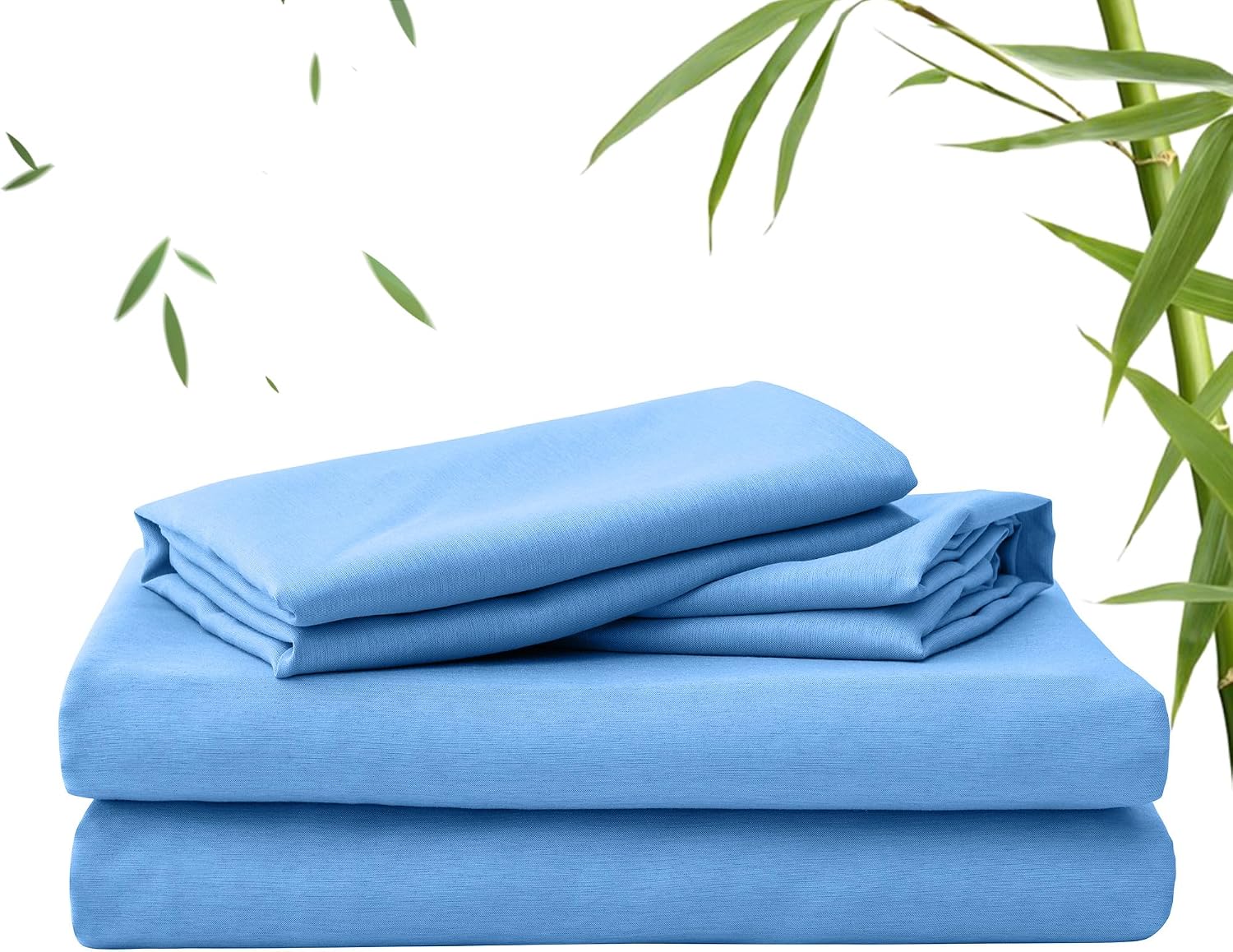 LINENOVA 2000TC Bamboo Bed Sheets King Single – Ultra Soft 3 Piece Sheet Set, Deep Pocket 40cm, Natural Breathable & Sweat-Wicking, Ideal for Hot Sleepers (Ocean)