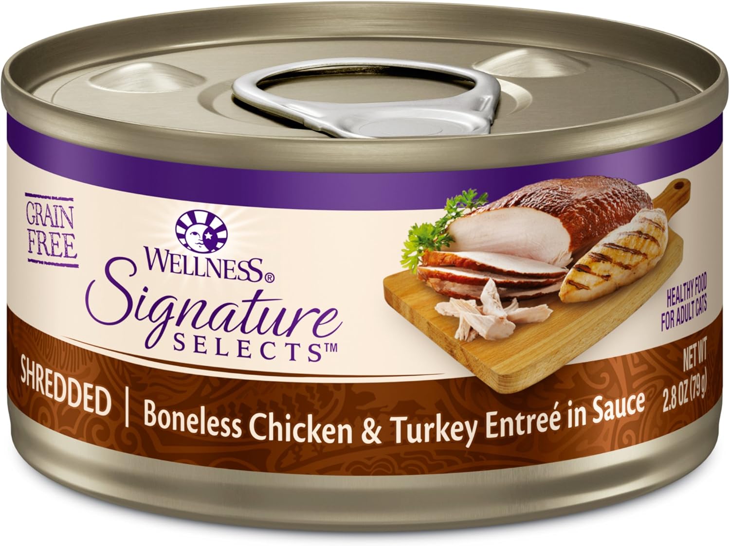 Wellness CORE Signature Selects Shredded White Meat Chicken & Turkey Entrée in Sauce for Cats 79g x 12