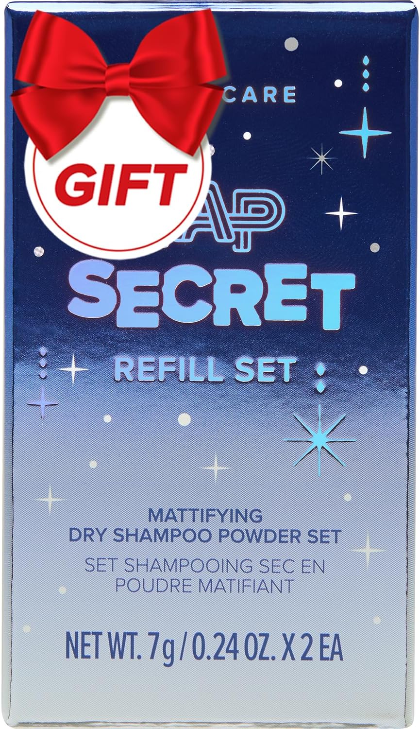 I DEW CARE Tap Secret Mattifying Dry Shampoo Powder - Refill Set | Hydrating Dry Scalp, Natural Matte Finish, Oil Control, Lightweight Volume, Biotin & Black Ginseng, Travel Size, Vegan