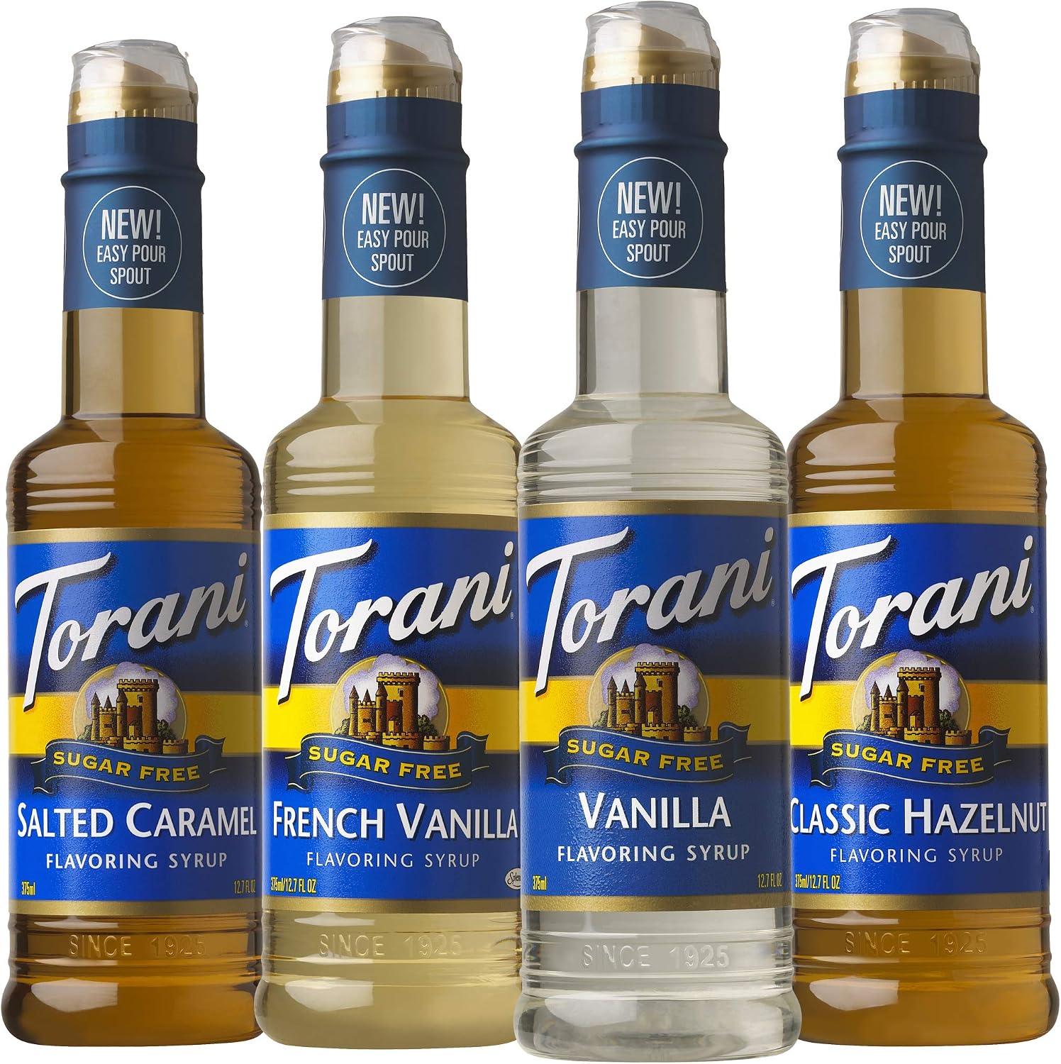 Torani Sugar Free Syrup, Coffeehouse Variety Pack, 12.7 Ounce (Pack of 4)