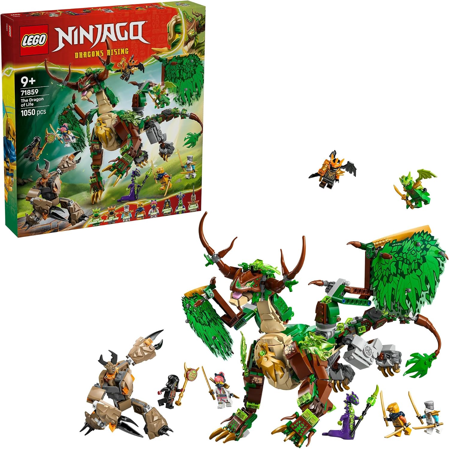 LEGO® NINJAGO® The Dragon of Life 71859 Dragon Toy - Building Set with 8 Minifigures - Ninja and Fighting Toy for Boys and Girls Aged 9+ - Adventure Toy for Kids - Toy Idea for a Birthday