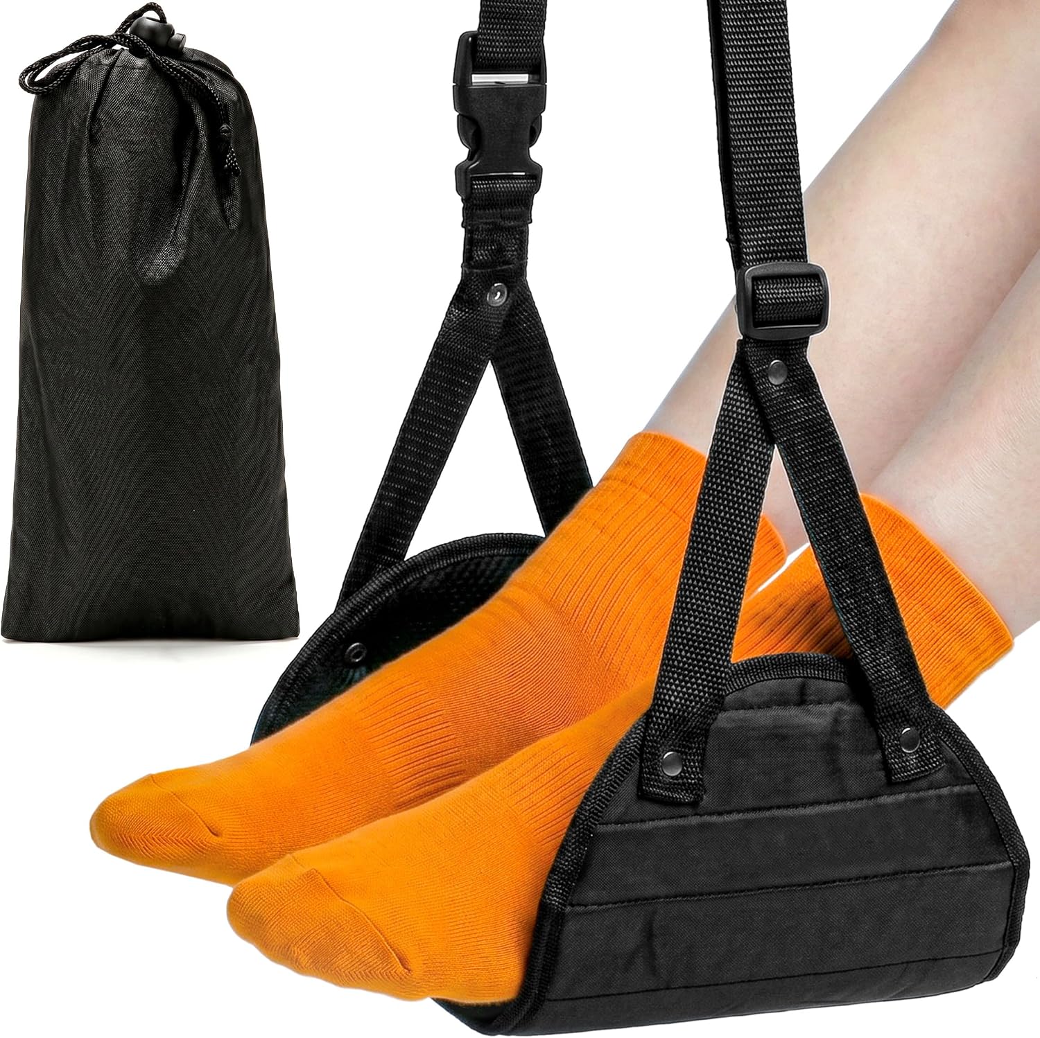 Airplane Foot Hammock for Plane Travel Essentials - Airplane Travel Essentials, Long Flight Foot Rest - Plane Gadgets